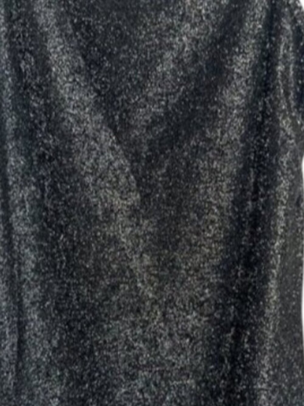 Glitter Slip Mini Dress in Sparkling Black